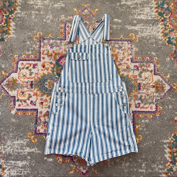 American Eagle Striped Overalls - Picture 3 of 5